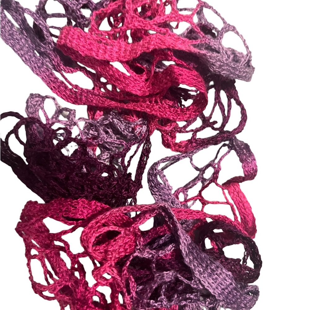 Crochet Ruffled Scarf - Picture 2 of 2
